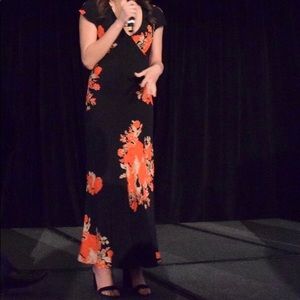 Long black summery dress